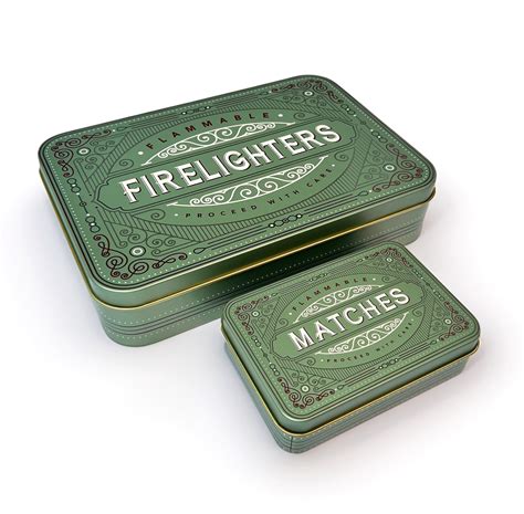 metal fire lighter box|firelighter tin.